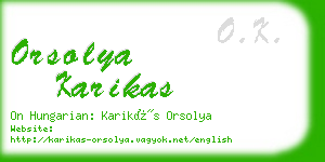 orsolya karikas business card